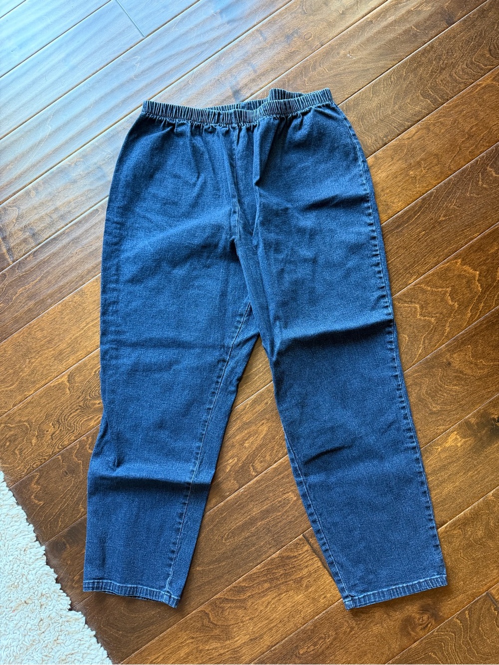 Source Unknown Indigo Elastic-Waist Boyfriend Jeans